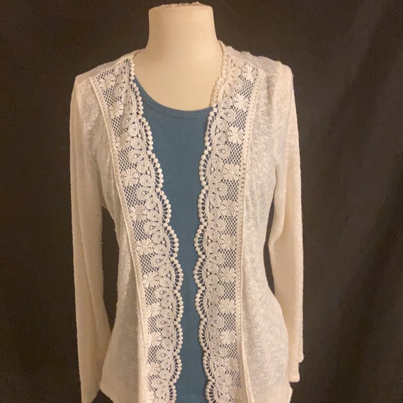 Self Esteem Sweaters - Macy’s Lace Scalloped Cover up